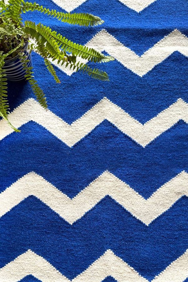 CHEVRON COTTON WOOL RUG